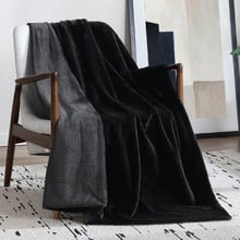 Benz Faux Fur & Sherpa Reversible Throw